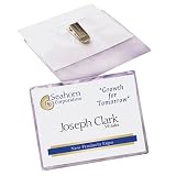 Avery Laser and Ink Jet Name Badges with Top Loading Clip