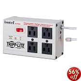Tripp Lite ISOTEL4ULTRA IsPRar Ultra Surge Protector/Suppressor w/ Modem/Fax 4 outlets 6ft Cord 2700 Joules
