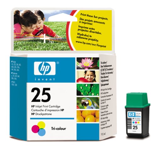 Heimkinosysteme: Hewlett Packard 51625AE Tintenpatrone Nr. 25 3-farbig f�r f�r HP DeskJet / DeskWriter 550C / 560C
