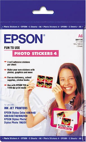Drucker: Epson Photo-Sticker Nr. S041176 (A6 / 5 Blatt � 4 Sticker)