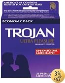 Trojan Ultra Pleasure Spermicidal Lubricated Latex Condoms - 36 ea