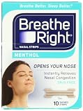 Breathe Right Nasal Strips, Mentholated, SM/MED, 10 ea