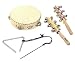 Junior Quartet: Tambourine Triangle with Striker & Wooden Jingle Sticks