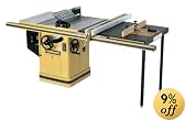 Powermatic 1660805K Model 66 10-Inch Left Tilt 5 Horsepower Table Saw with 50-Inch Accu-Fence, Router Lift, 2 Cast Iron Extension Wings, Table Board, and Legs, 230-Volt 1 Phase