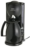 Krups 199-4G Aroma Control 10-Cup Programmable Thermal Coffee Maker, Black