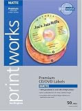 Burlington CD Labels Matte 50 ct. 00495