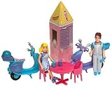 Polly Pocket:  Snack Time Playset with Polly and Steven Dolls and Two Scooters
