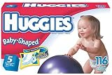 Huggies Baby-Shaped Fit Diapers, Size 5 (Over 27 Lbs), Disney, Pack of 116 Diapers