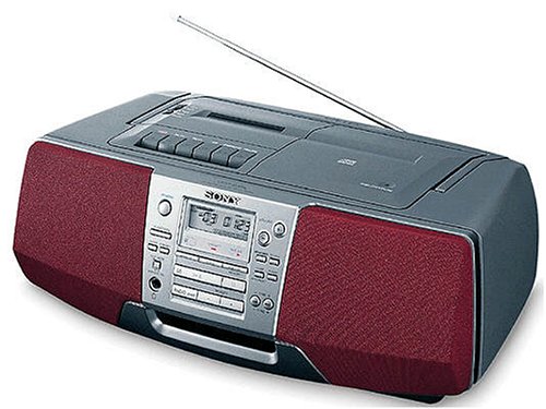 Festplatten: Sony CFD-S38L/R tragbarer CD-Radiorekorder dunkelrot