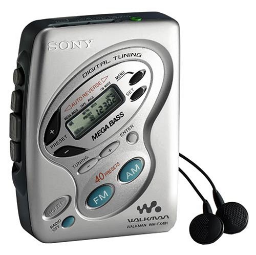 Festplatten: Sony WM-FX481 tragbarer Kassettenspieler mit Radio silber