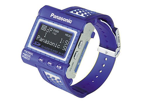Projektoren: Panasonic SV-SD 75 tragbarer MP3-Player (mit Armband) blau