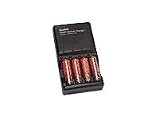 Kodak K2000 Rapid Charger (3hr) for 4x AAA and 4x AA NiMH Batteries Euro, UK, with 4x AA Batteries Free