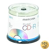 Memorex 210 MB 24x Pocket CD-R Mini-Discs (50-Pack Spindle)