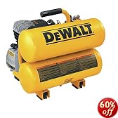 DEWALT D55153 Heavy-Duty 15 Amp 1 Horsepower 4 Gallon Oiled Twin Hot Dog Compressor