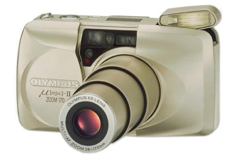 DVD Player: Olympus � [mju:]-II Zoom 170 Kleinbildkamera champagner
