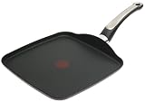T-Fal Perfection Hard Enamel 10-1/4-Inch Square Griddle, Black