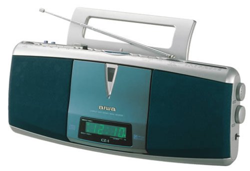Elektronik und Foto: Aiwa CZ-1 tragbares Radio mit CD-Player silber