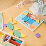 40-piece Wooden Beginner Pattern Blocks