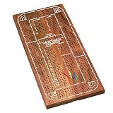 Drueke Grandmaster Solid Walnut Cribbage Board - 4 Track