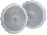 AudioSource IC5S Round Ceiling Speakers, White (Pair)