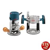 Bosch 1617EVSPK 12 Amp 2-1/4 Horsepower Plunge and Fixed Base Variable Speed Router Kit with 1/4-Inch and 1/2-Inch Collets