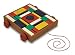 36-piece Wooden Unit Blocks in a Wooden Pull-Along Cart