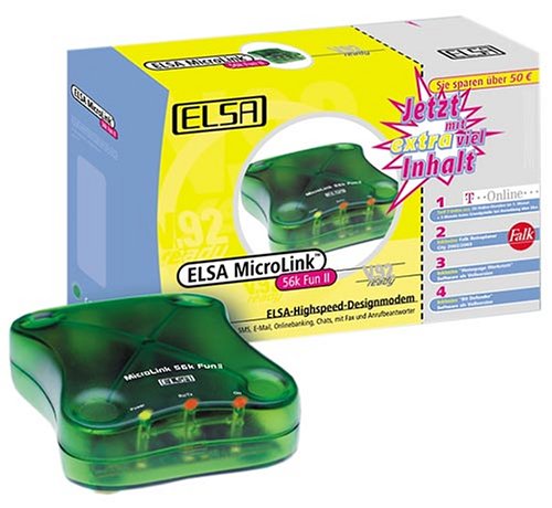 Drucker: ELSA Microlink 56k Fun II Modem (inkl. umfangreichem Software-Paket, nur solange Vorrat reicht)