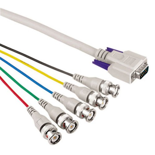 Heimkinosysteme: Hama Monitor-Kabel (HDD-Stecker auf 5 BNC-Stecker) 1,8m
