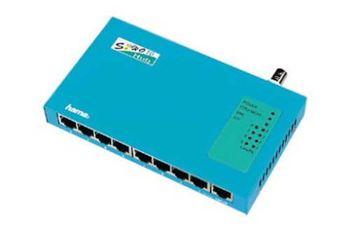 Heimkinosysteme: Hama 9-Port-Ethernet-Hub 10MBps, Blau