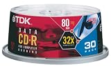 TDK CD-R80TWNCB30 CD-R DA 80 Minute, 700MB, 16x (30-Pack Spindle)