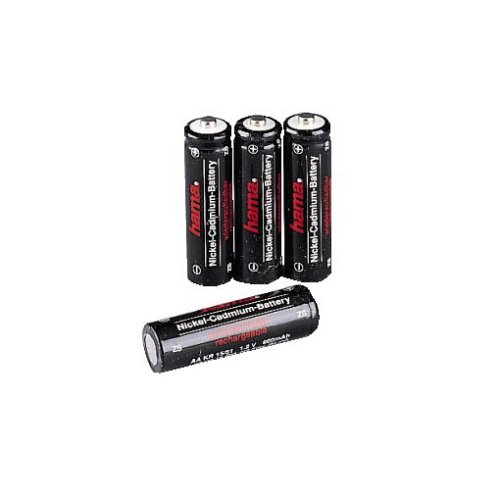 Heimkinosysteme: Hama NiCd-Akku Mignon AA  KR15/51 (1,2V / 900mAh) 4er-Pack