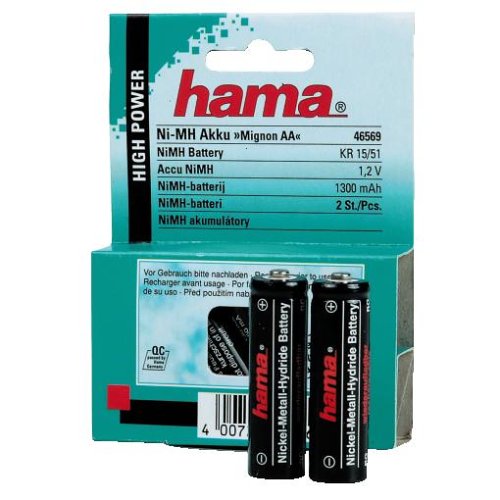 Heimkinosysteme: Hama NiMH-Akku "Mignon AA" (1300mAh) 2er Pack