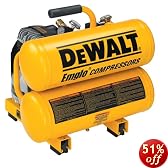 DEWALT D55151 14 Amp 2-1/2 Horsepower 4-Gallon Oiled Twin Hot Dog Comp