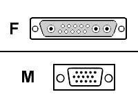 Elektronik und Foto: APC Monitor Adapter 13W3F (Sun Monitor) auf Hd15M (Sun SVGA, XGA)