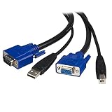 6ft USB & Vga 2-in-1 KVM Switch Cable Pc/mac To USB KVM