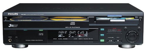 Projektoren: Philips CDR 800 CD-Rekorder/3-fach Wechsler schwarz