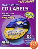 Avery 100-labels 98102 Matte White CDlabels for cd Stomper Pro