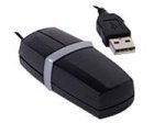 Elektronik und Foto: Atek optische Minimaus transparente (blaue LED) kultige Original-Atek USB Kleinstmaus mit optischem Sensor, 2 Tasten