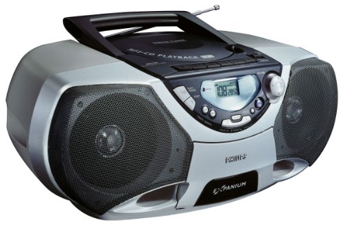 Projektoren: Philips eXpanium AZ 1138 tragbarer MP3-Radiorekorder silber/schwarz