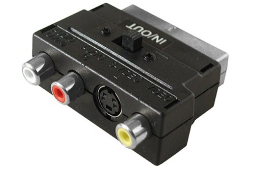 Digitalkameras: Dr.-Ing. Sieger Scart-Adapter auf 3 Cinchbuchsen+SVHS-Buchse mit Schalter