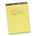 Tops(R) Second Nature(R) 100% Recycled 15-Lb Writing Pads, 8 1/2in. x 11 3/4in., Canary, Pack Of 12