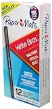 Paper Mate(R) Ballpoint Stick Pens, Medium Point, 1.0 mm, Black, Box Of 12