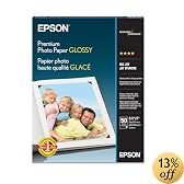 Epson Premium Glossy 8 1/2 x 11 Inch Photo Paper, 50 Sheets (S041667)