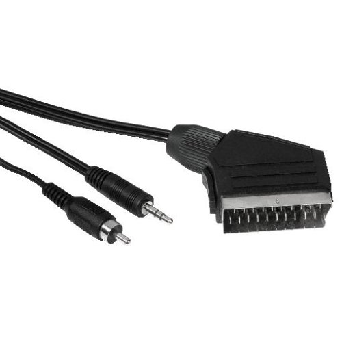 Hama 3,5-mm-Klinkenstecker Stereo + Cinch-St. - Scart-St., 5 m, 10 St.