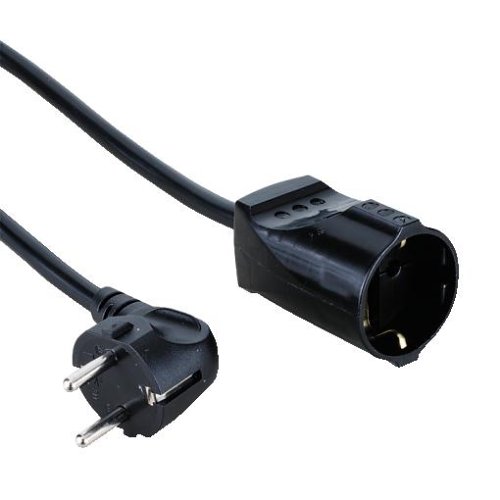 Heimkinosysteme: Hama Schuko-Verl�ngerungskabel, 3 m, Schwarz