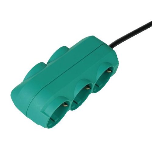 Heimkinosysteme: Hama Steckdosenleiste 5fach, Mint-T�rkis