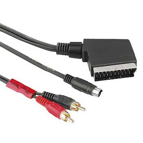 Heimkinosysteme: Hama Videoverbindungskabel Scart Stecker - S-Video + 2 Cinch, 15 m