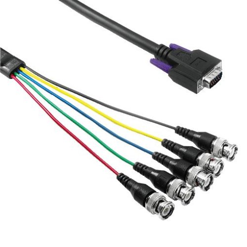 Heimkinosysteme: Hama Monitor-Verbindungskabel 15poliger HDD-Stecker/ 5 BNC-Stecker; 1,8m