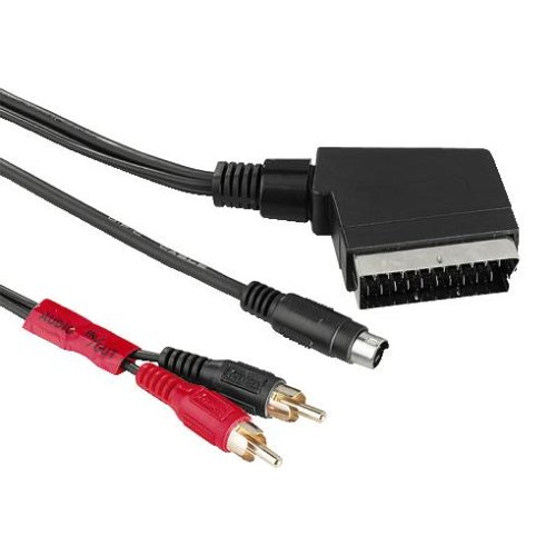 Heimkinosysteme: Hama Videoverbindungskabel Scart Stecker - S-Video + 2 Cinch, 10 m