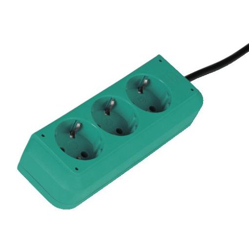 Heimkinosysteme: Hama Steckdosenleiste 3fach, Mint-T�rkis
